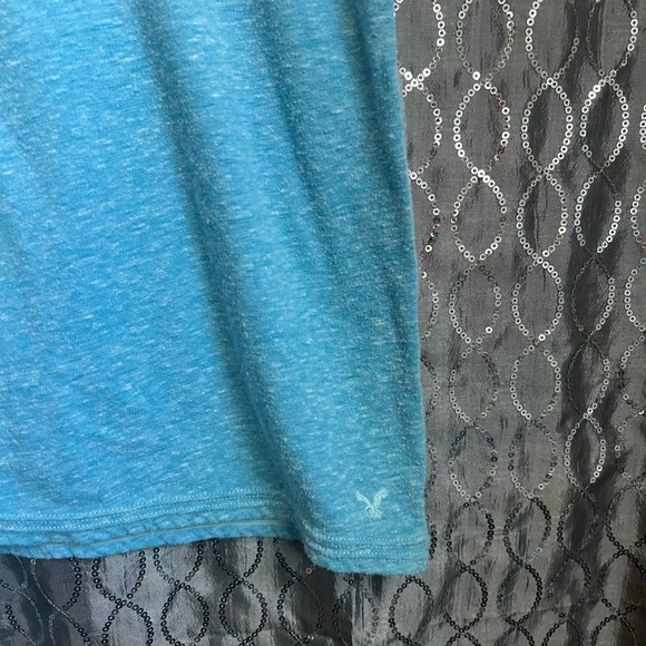 Blue American Eagle Outfitters V-Neck T-Shirt - Picture 2 of 5